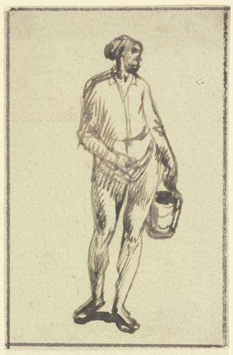 Man with a bucket od Hendrik Goudt