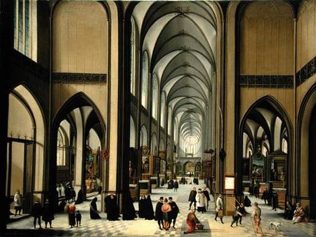 Interior of Antwerp cathedral od Hendrik van Steenwyck