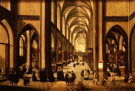 Interior of Antwerp cathedral with the Seven Sacraments od Hendrik van Steenwyck