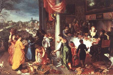 The Winter Feast, Gathering at the Bavarian State Palace od Hendrik van the Elder Balen