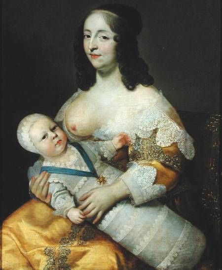 The Dauphin Louis of France (1638-1715) and his Nursemaid, Dame Longuet de la Giraudiere od Henri and Charles Beaubrun