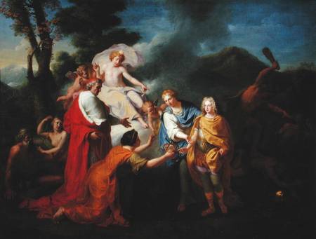Allegory of the Recognition of Philippe de France (1683-1746) Duke of Anjou as King of Spain, 24th N od Henri Antoine de Favanne