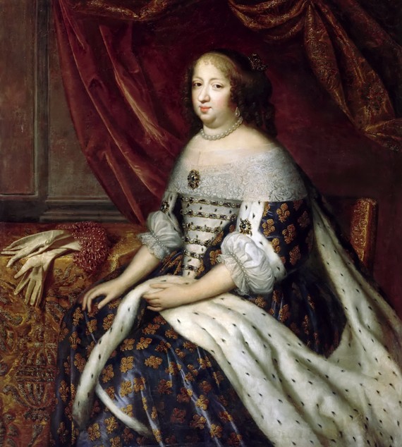 Portrait of Anne of Austria (1601-1666) od Henri Beaubrun