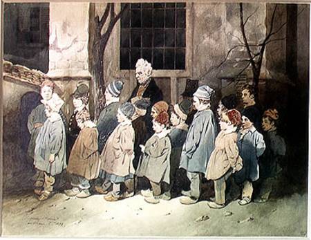 Schoolboys in the Playground od Henri Bonaventure Monnier