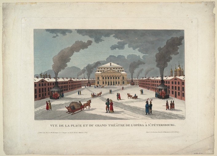 The Saint Petersburg Imperial Bolshoi Kamenny Theatre od Henri Courvoisier-Voisin