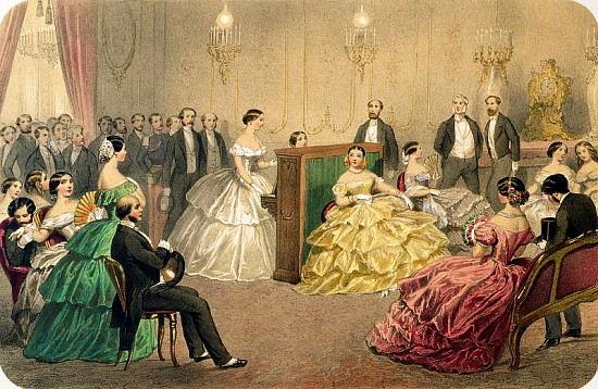 Concert at the Chausee d''Antin'', from the ''Soirees parisiennes'' series od Henri de Montaut