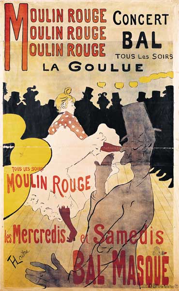 Poster advertising ''La Goulue'' at the Moulin Rouge od Henri de Toulouse-Lautrec