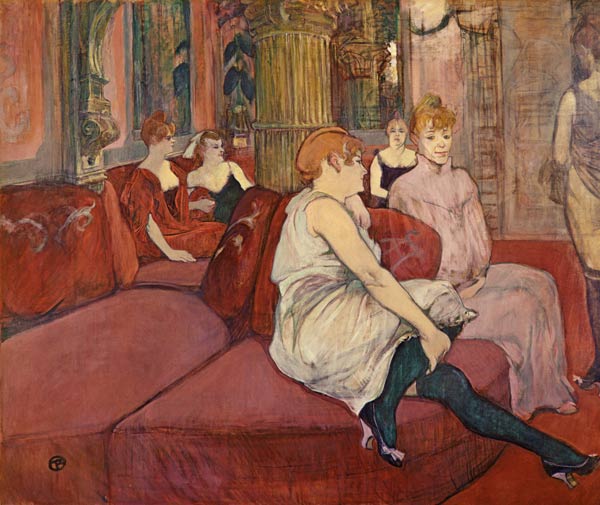 In the drawing-room in the Rue of the Moulins od Henri de Toulouse-Lautrec