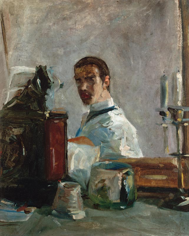 Alone portrait in front of a mirror od Henri de Toulouse-Lautrec