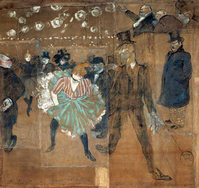 Dancing at the Moulin Rouge: La Goulue (1870-1927) and Valentin le Desosse (1843-1907) od Henri de Toulouse-Lautrec
