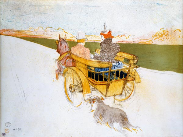 A Ride in the Country, or the English Trap  and od Henri de Toulouse-Lautrec