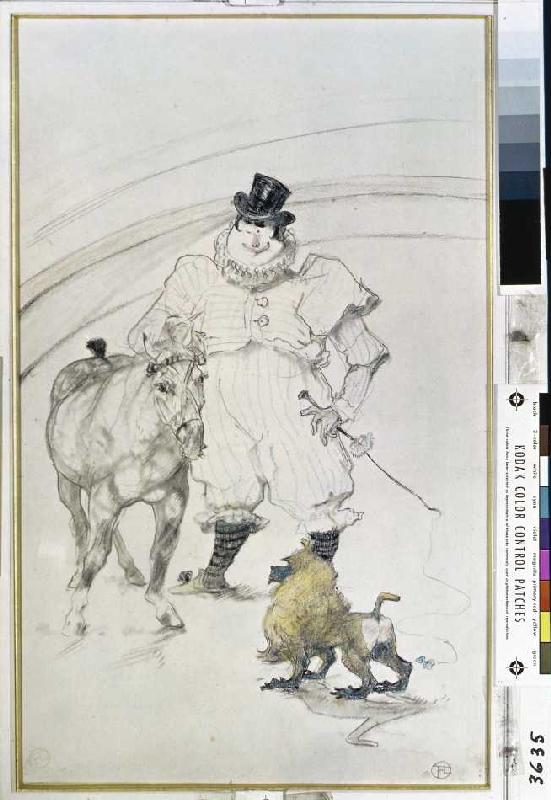 Clown, horse and monkey od Henri de Toulouse-Lautrec