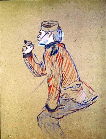 English Soldier Smoking a Pipe, 1898 (oil card) od Henri de Toulouse-Lautrec