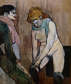 Woman Pulling up her Stocking od Henri de Toulouse-Lautrec