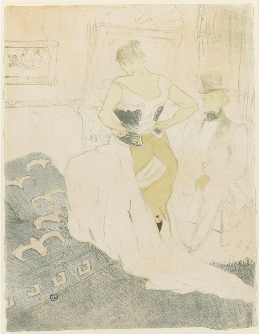 Woman Adjusting Her Corset od Henri de Toulouse-Lautrec