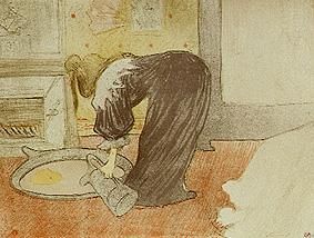 Woman at the wash bowl od Henri de Toulouse-Lautrec