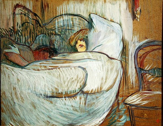 In Bed, 1894 (oil on card) od Henri de Toulouse-Lautrec