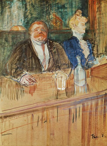 In the Bar: The Fat Proprietor and the Anaemic Cashier od Henri de Toulouse-Lautrec