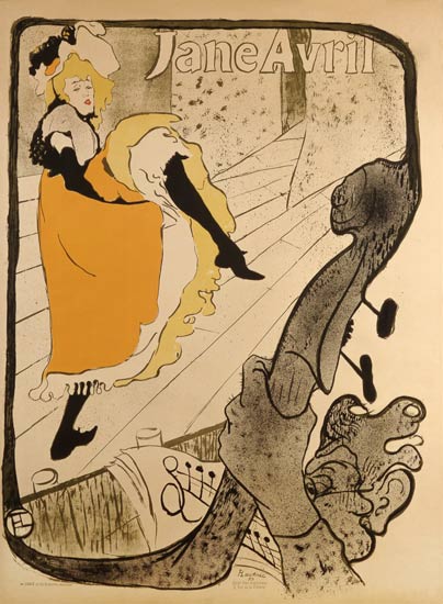 Lithography Jane Avril od Henri de Toulouse-Lautrec
