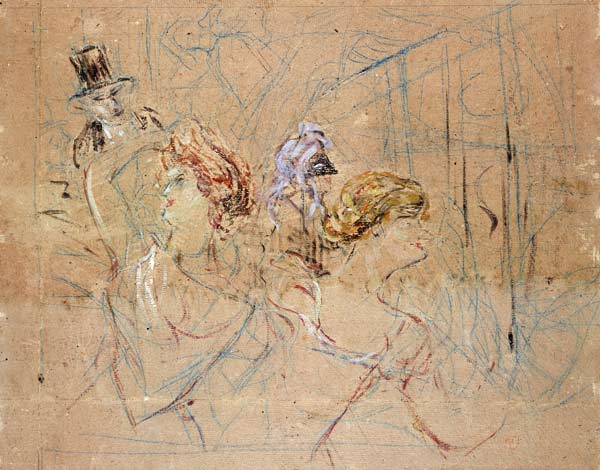 Sketch for 'At the Masked Ball' od Henri de Toulouse-Lautrec