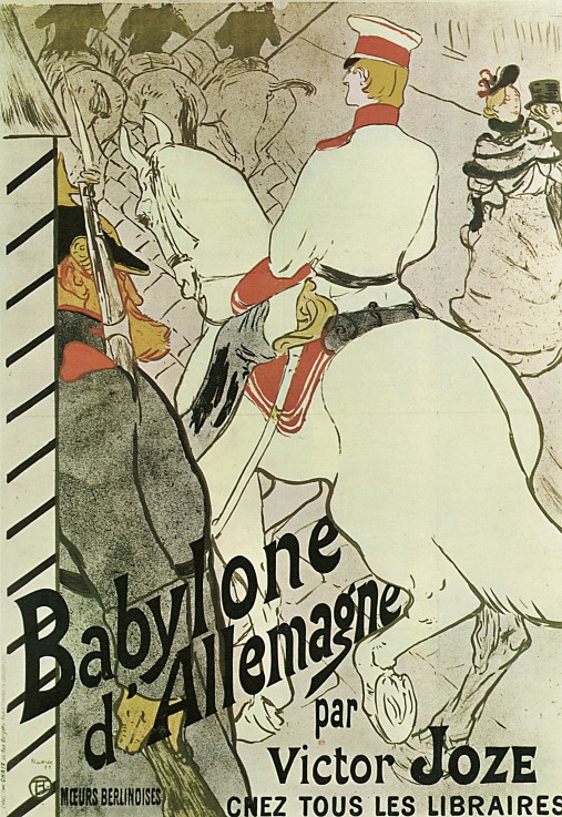 Poster to the Book "Babylone d'Allemagne" by Victor Joze od Henri de Toulouse-Lautrec
