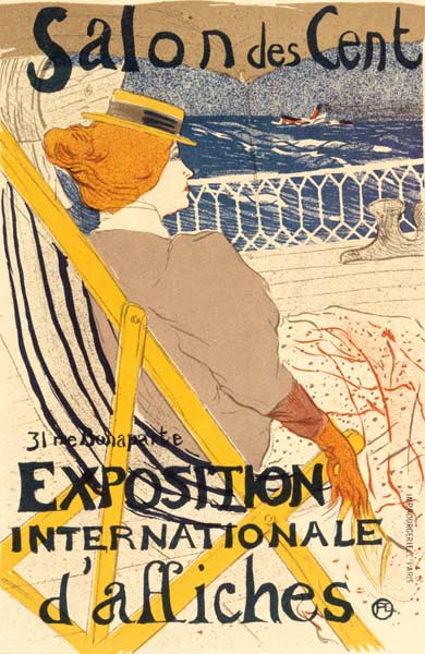 Poster advertising the ''Exposition Internationale d''Affiches'', Paris, c.1896 od Henri de Toulouse-Lautrec