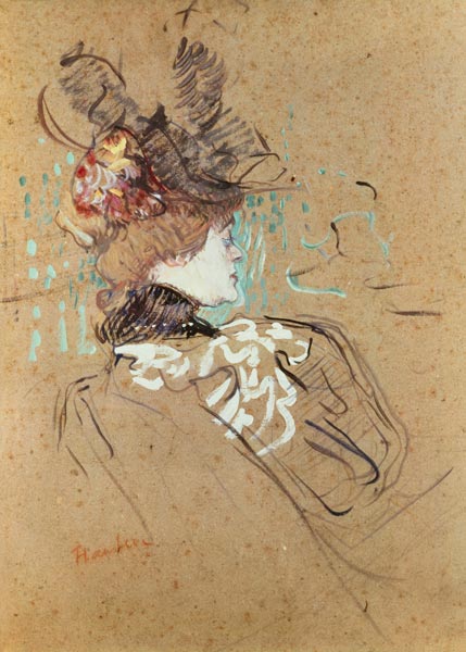 DPX/113 Profile of a Woman od Henri de Toulouse-Lautrec