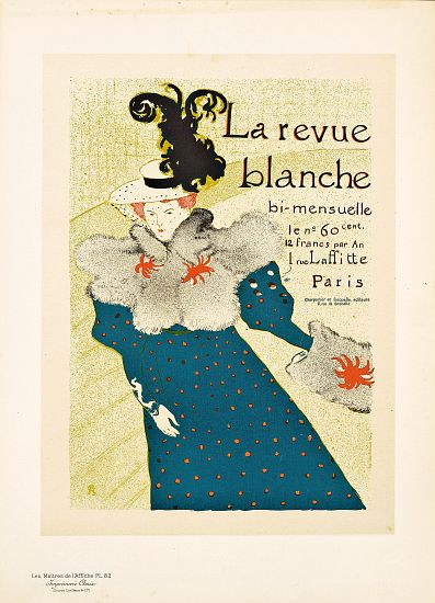 Reproduction of a poster advertising 'La Revue Blanche' od Henri de Toulouse-Lautrec