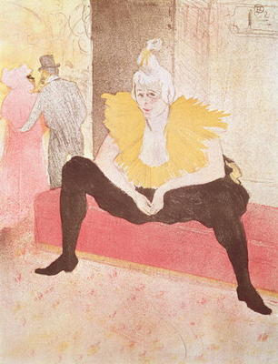 The Clowness Cha-U-Kao Seated, 1896 (colour litho) od Henri de Toulouse-Lautrec