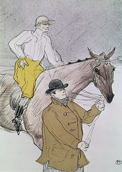 The jockey led to the start od Henri de Toulouse-Lautrec