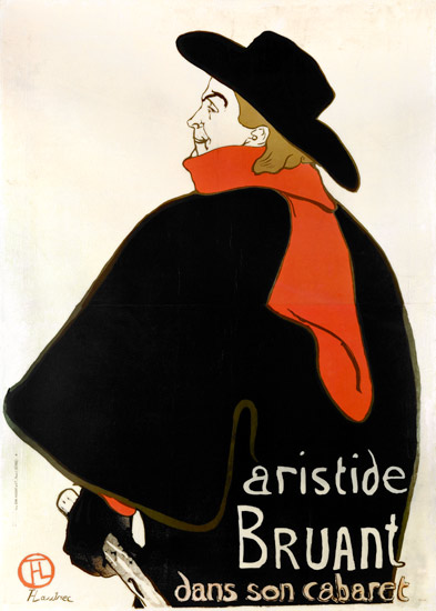 SAN/2970 Aristide Bruant dans son cabaret (poster) od Henri de Toulouse-Lautrec