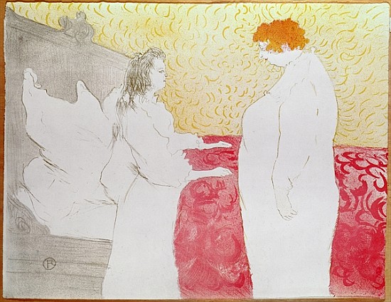 Woman in Bed, Profile - Waking Up, 1896 (crayon, brush and spatter lithograph, printed in four colou od Henri de Toulouse-Lautrec