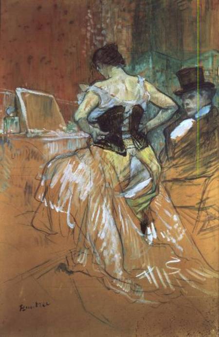 Woman at her Toilet, study for 'Elles' od Henri de Toulouse-Lautrec