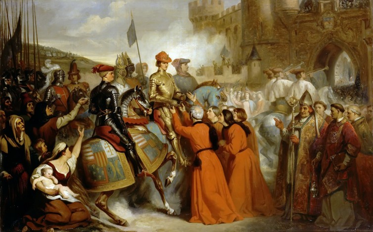Entry of Charles VII into Rouen, 10 November 1449 od Henri Decaisne