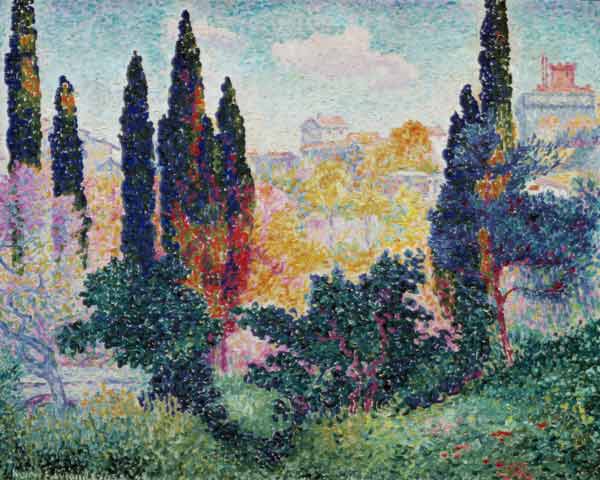 Cypresses in Cagnes od Henri-Edmond Cross