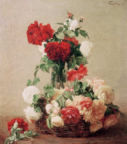 Roses od Henri Fantin-Latour