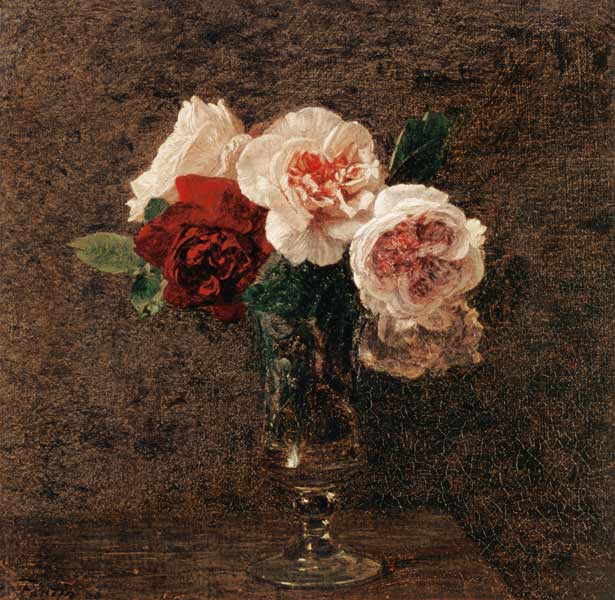 Still Life of Pink and Red Roses od Henri Fantin-Latour