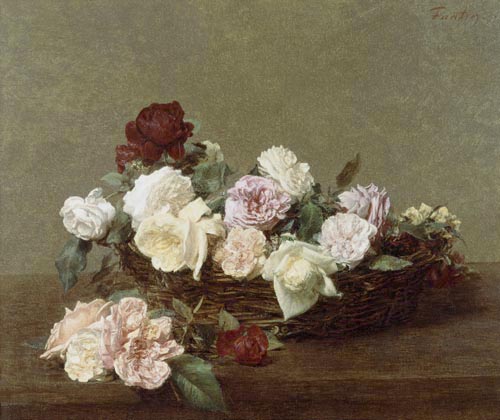 A Basket of Roses od Henri Fantin-Latour