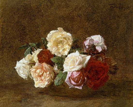 Roses in a bowl od Henri Fantin-Latour