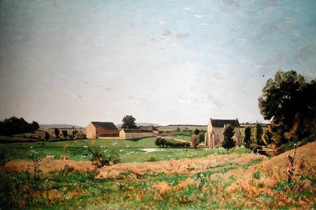 Landscape in Saulce, Yonne od Henri Harpignies