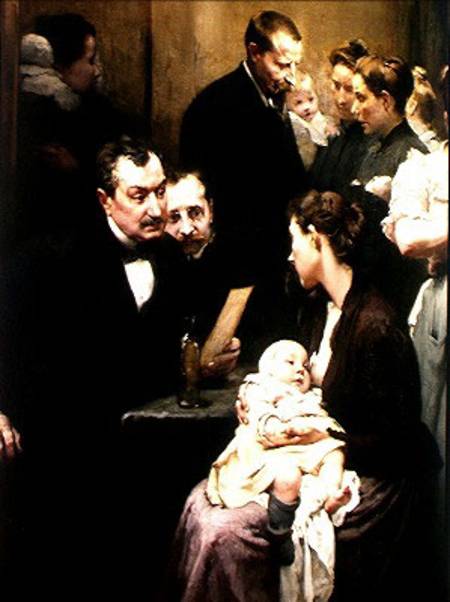 The Drop of Milk in Belleville: Doctor Variot's Surgery, the Consultation od Henri Jules Jean Geoffroy