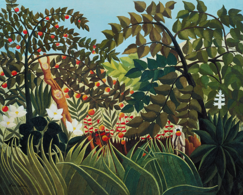 Exotic landscape with playing monkeys od Henri Julien-Félix Rousseau