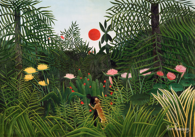 Jungle Sunset od Henri Julien-Félix Rousseau