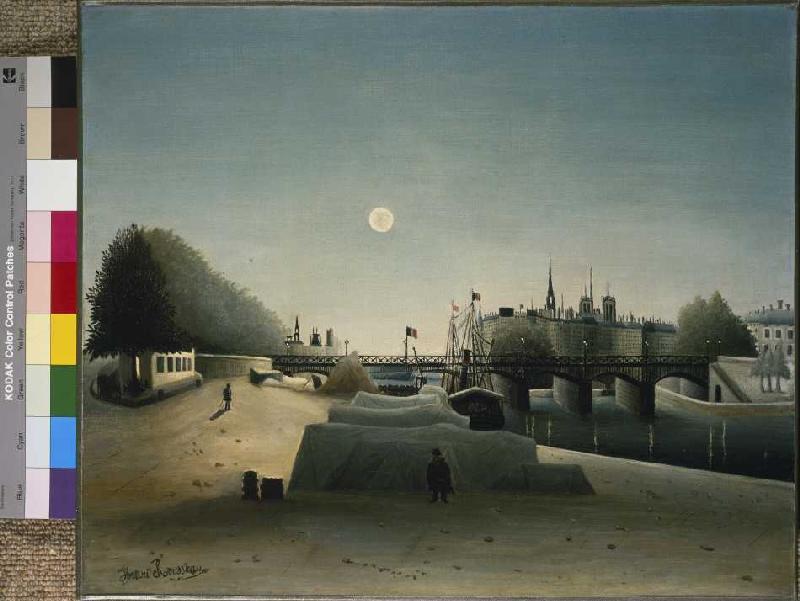 Look from the port of Saint Nicola to the Ile of Saint Louis in the evening light. od Henri Julien-Félix Rousseau
