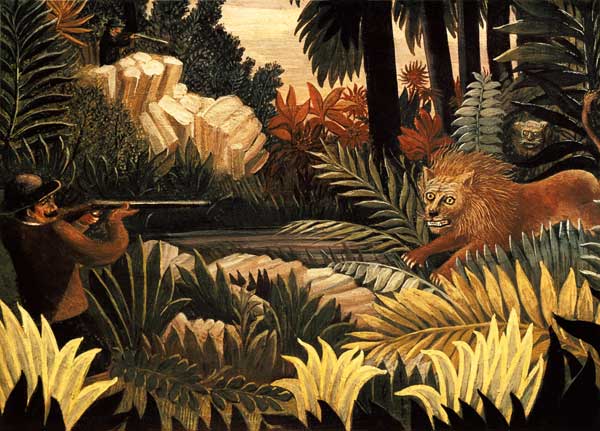 Rousseau,H./ Die Löwenjagd/ 1900-1907 od Henri Julien-Félix Rousseau