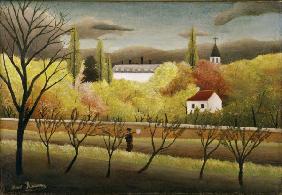 H.Rousseau, Landscape with farmer