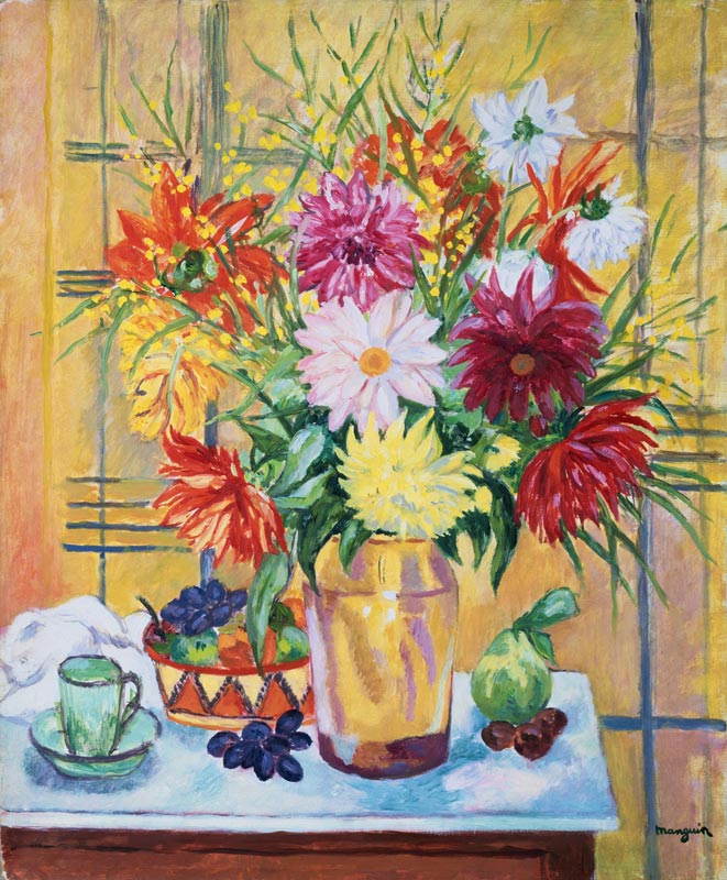 Flowers in a Vase; Fleurs dans un Vase, od Henri Manguin