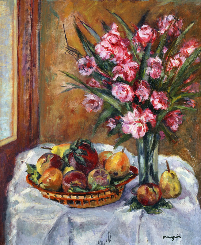 Oleander and Fruit; Lauriers Roses et Fruits, 1941 od Henri Manguin