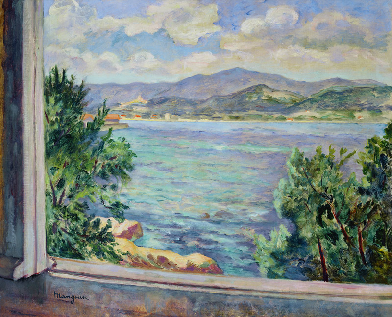 The Gulf of St. Tropez from the Oustalet, 1931 od Henri Manguin