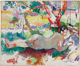 Study in reverse, nude beneath trees, Villa Demiere, 1905